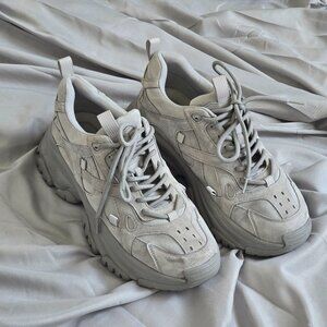Y2k Women’s Gray Streetbeat Sneakers with Chunky US Size 9 Narrow Fit Pre-Owned